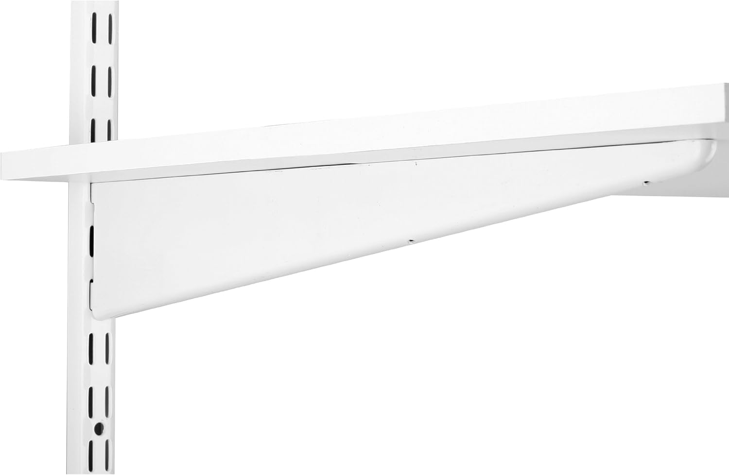 Knape & Vogt John Sterling 0122-19WT Dual Track Wood Shelf Bracket, 19-Inch, White