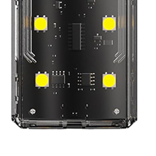 Ventilador de mano plegable con luz LED y pantalla digital USB 8