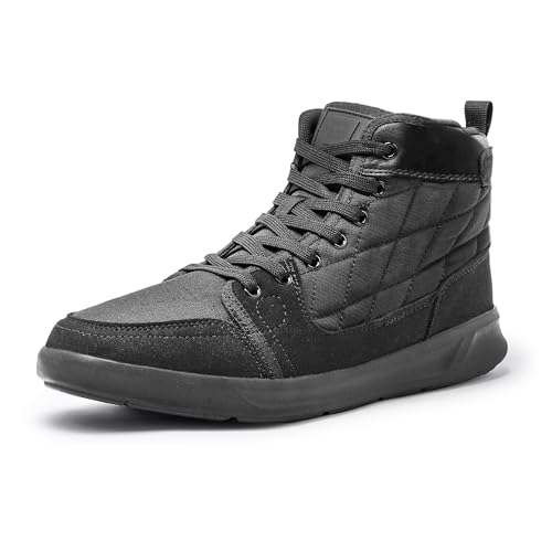 High-Top Men’s Casual Shoes - Genuine Microfiber Suede Boots with Side Zipper, Lightweight Flexible Sole, Well-Cushioned Breathable and Removable Insoles