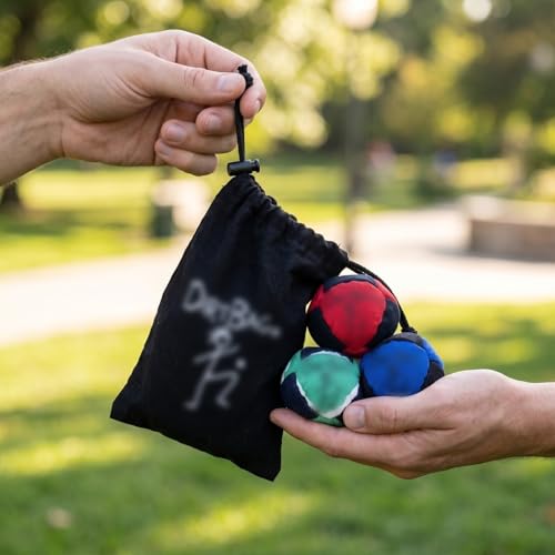 image for OAZKXCN Hacky Bag Set with Pouch, Handmade Footbag Sack, Foot Bag Croc