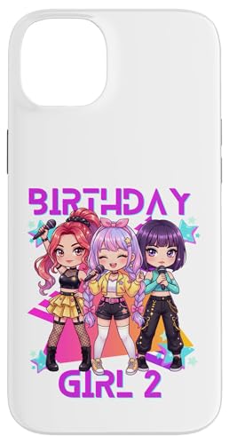 Funny Chibi Kpop Girl It's My 2nd Birthday �X�}�z�P�[�X iPhone 14 Plus �p