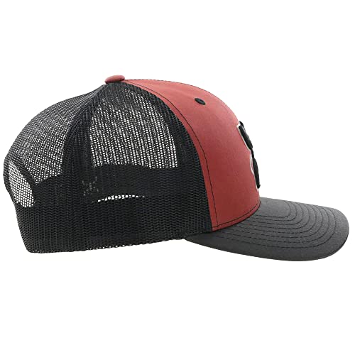 Hooey Arc Adjustable Snapback Mesh Back Trucker Hat (Rust/Black) #TOP3