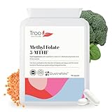 Troo Health Care Folic Acid 600µg 90 Capsules as Quatrefolic Methyl Folate 5-MTHF Supplement - 6S-5-Methyltetrahydrofolate - Superior Bioavailable Activated Folic Acid Supplement - UK Manufactured