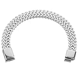 JOINPAYA Edelstahl Punk Armband Herren 215cm mit Handkette Hip Hop Persönlichkeitsarmband Rostfrei Aufklappbar Robustes Verschlusssystem Modeschmuck für Alltag und Party