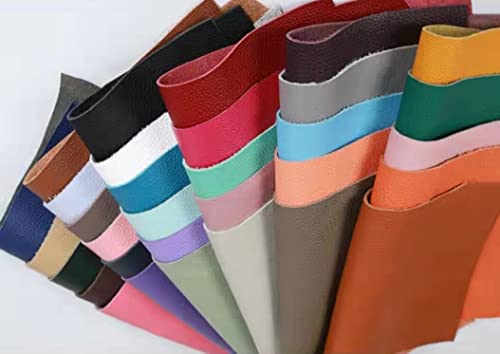 For Hand Sewn Diy Real Cow Leather Sheets - Leather Scrap Dander Precut Leather Pieces / 5 Pieces 12" X 12" / 10 Pieces 6"X12" #TOP1