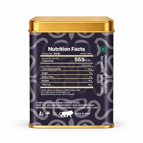 Image of LILA DRY FRUITS Whole Cashew 250 grams Cashews Nuts Crunchy Kaju Fresh Natural Nut Snack for Daily Use Rich in Protein Fiber for Cooking Sweets Snacking Perfect for Gifting