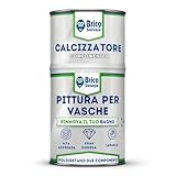 BRICOSALVAJE Vernice per Vasca da Bagno Finitura SATINATA Due Componenti 600+150 ML | Appl...