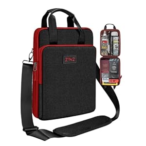 ZINZ Schlanke und erweiterbare Tasche 12,9 13 Zoll Reise-Laptop-Schultertasche für MacBook Air 13" M4/M3/M2/M1, MacBook Pro 13" M2/M1, iPad Pro 12,9"/13"/11", iPad Air 13",B02K02