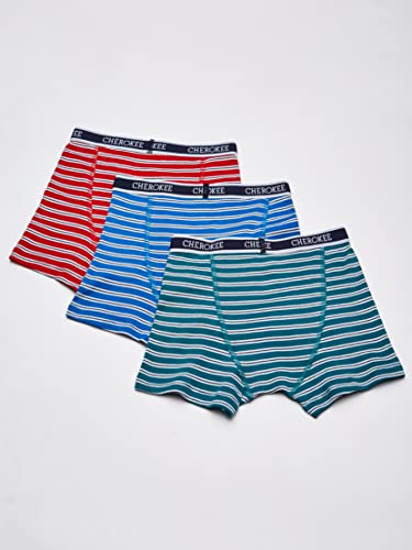 Cherokee Boys' Little 6-Pack Tag-Free Cotton Performance Boxer Brief Underwear, Stripe, Large #TOP3
