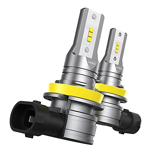 HONCS H11 LED Headlight Bulbs, 300% Brighter 6500K Cool White LED Low Beam/Fog Light Conversion Kit, IP67 Waterproof