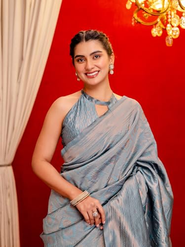 Image of SIRIL Women's Kanjivaram Soft Silk Saree Pure Silk Saree With Unstitched Blouse Piece