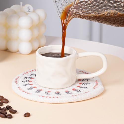 Tanew 1001-1 Ceramic Espresso Shot Cups (Set Of 2), 2.5Oz Small Tiny Coffee Cups, Mini Demitasse Mugs thumb #2