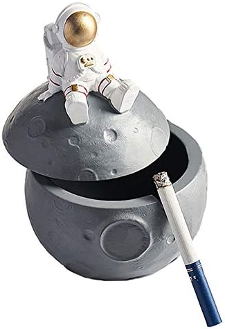 Embossed Astronaut Moon Resin Ashtray Ornament with Lid image 5