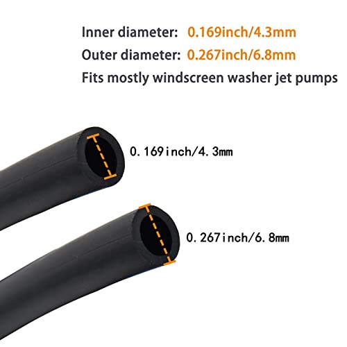 Windshield Washer Hose Kit 4 Meter Universal Washer Fluid Hose with