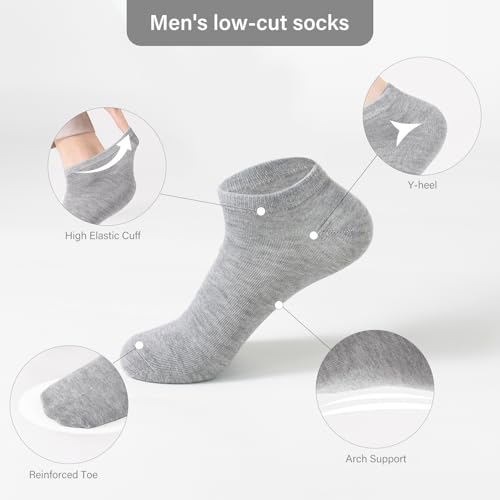 Mens Socks Short Low Cut Comfort Breathable Casual Socks 3/6/12/18 pairs2