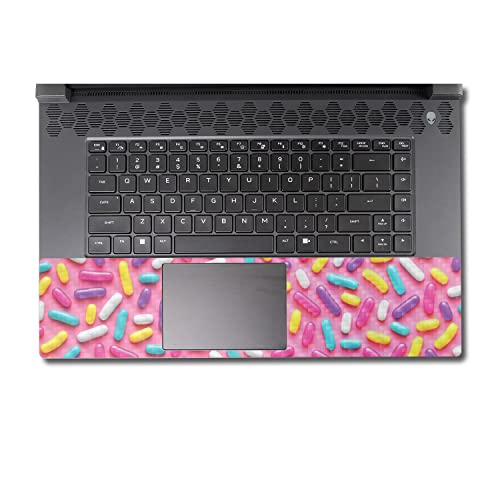 Image of MightySkins Carbon Fiber Skin Compatible with Alienware M17 R5 (2022) Full Wrap Kit - Sprinkles | Protective, Durable Textured Carbon Fiber Finish | Easy to Apply & Change Styles | Made in The USA