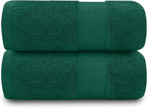 GC GAVENO CAVAILIA Bardzo duży ręcznik kąpielowy 2 sztuki - 700 g/m² jakość hotelowa egipska bawełna bardzo duże ręczniki 100 x 180 cm - bardzo miękki ręcznik łazienkowy - czekoladowy