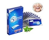 Uneezi 28 bag 56pcs 5d teeth whiteing stripes Zahnaufhellungs Bleaching Strips für Weißere Zähne whiteing Zahnflecken wie Kaffee,Tabak,Tee,Essen usw entfernen