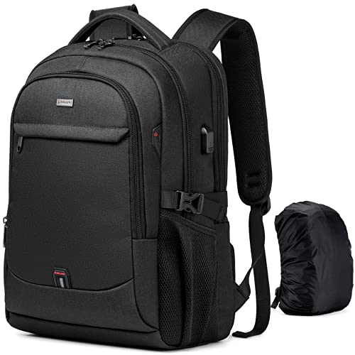 DUSLANG 17 Inch Laptop Backpack for Travel with Backpack Rain Cover College Backpack for Men Laptop Bag with USB Charging Port,Black by DUSLANG - Used condition - US$28.99