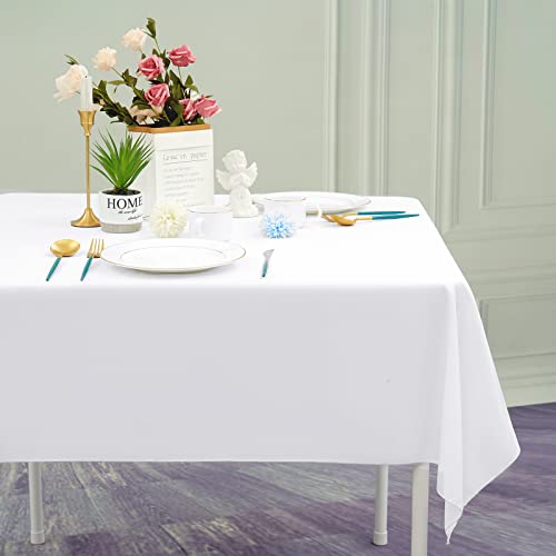6 Pack White Square Tablecloths 52 X 52 Inch, White Polyester Table Cover For Square Table, Stain And Wrinkle Resistant Washable Fabric Table Cloth, Polyester Tablecloth For Restaurant Banquet Party #TOP2