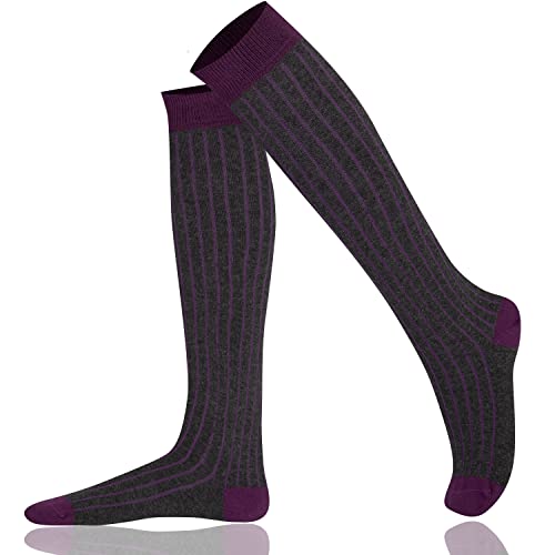 Image of Mysocks Unisex Extra Fine Combed Cotton Knee High Socks, Hand Linked Toe, Soft Latex Band
