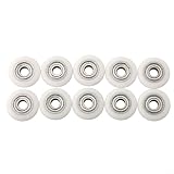 Juego de 10 ruedas de repuesto para puerta de ducha con 19/23/25 mm de diámetro para puertas corredizas de vidrio y sistemas de mampara de ducha (23 mm)