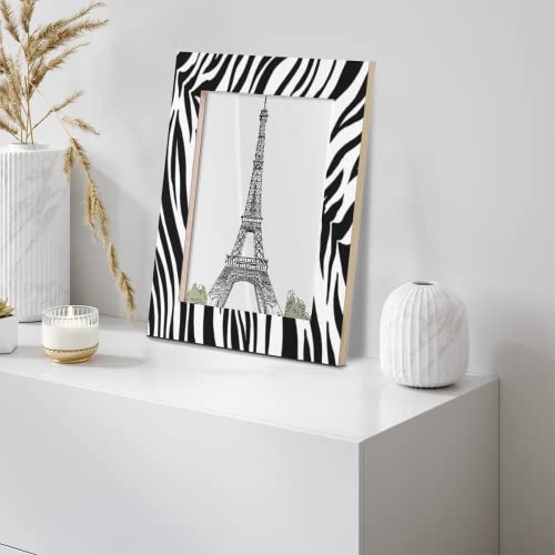 Tropicallife Animal Zebra Stripe Print Picture Frames For 8 X 10 Photo, Wood Photo Frame With Stand Table Top Picture Frame For Wall Hanging Home Decoration Office Hotel Party #TOP3
