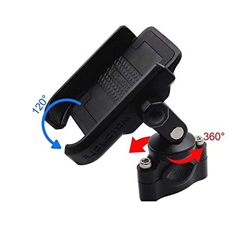 Suporte de Celular em Alumínio para Motos BMW R1200, Tiger 800 e 1200, Harley-Davidson - Preto