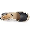 Alexis Leroy Women’s Closed Toe Ankle Strap Platform Espadrille Sandals Black 6 UK #3