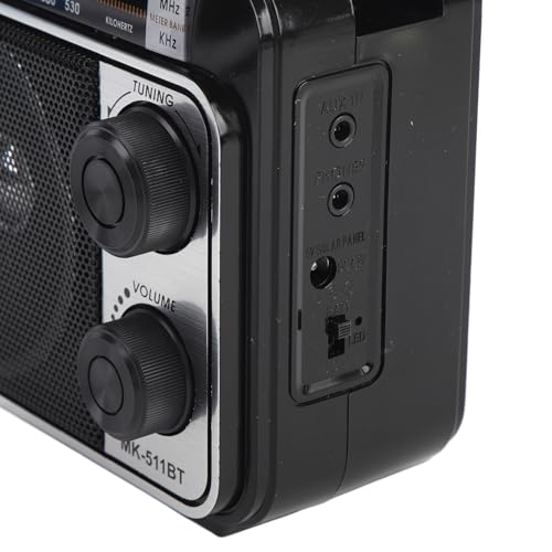 Radio portátil AM FM con Bluetooth y diseño retro miniatura 7