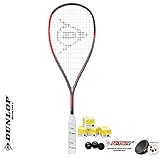  Dunlop Hyperfibre XT Revelation Squashschläger + 3 Squash Balls-Serie (Verschiedene Schläger zur Auswahl) (Revelation Pro Lite)