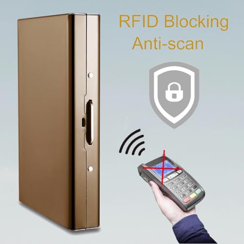 Custom Personalized RFID Credit Card Holder Stainless Steel Cards Wallet Business Card Holder Customized Name Logo for Women Men Gift Box2