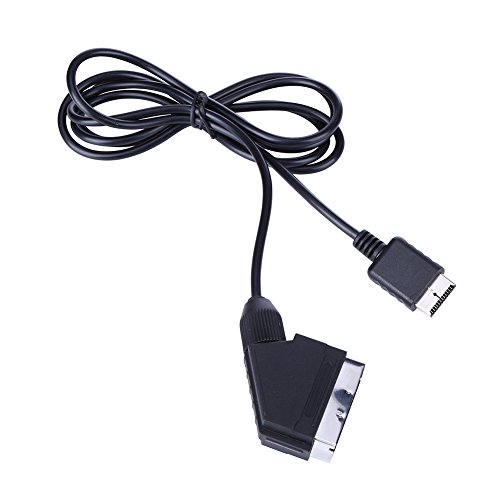 Awakingdemi Scart RGB Cable,2m for ps2 RGB SCART Cable TV AV Lead for Playstation PS1 PS2 PS3 Slim line