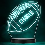 Rugby Ball Boy Sport Hobby Game Personalised Gift Colour Change Lamp Night Light | Personalised Gift For Home, Lamp Room Décor | Kids & Adults Night Lights With Name | Personalised Gift For Bedroom |