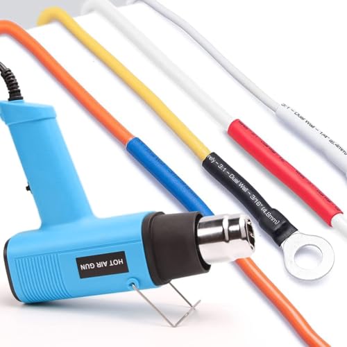 Image of LDK Heat Gun 1200W 140℉~932℉ (60℃-500℃) Heavy Duty Hot Air Gun Kit Variable Temperature Control with 2 Temperature Settings 2 Nozzles for Crafts, Shrink Wrapping, Candle Making, Epoxy Resin