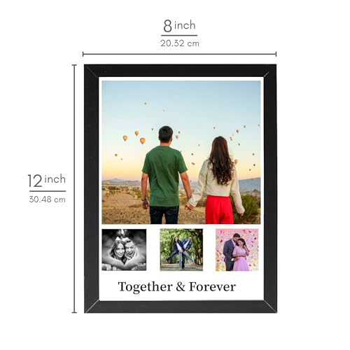 Image of Personalized Photo Frame 8x12 Inch | Custom Collage Photo Frame Gift for Birthday, Anniversary, Couple, Friends | Acrylic Sheet with MDF Back | Wall Decor Memory Frame (D-9)