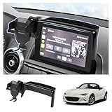 FIILINES Phone Holder for Mazda MX-5 Miata 2016-2023/CX-3 2016-2021/Mazda 3 2014-2016 (Fit 7' Screen), Phone Mount with Dash Organizer for CX3 Accessories, 360 Degree Rotation Dash Mount