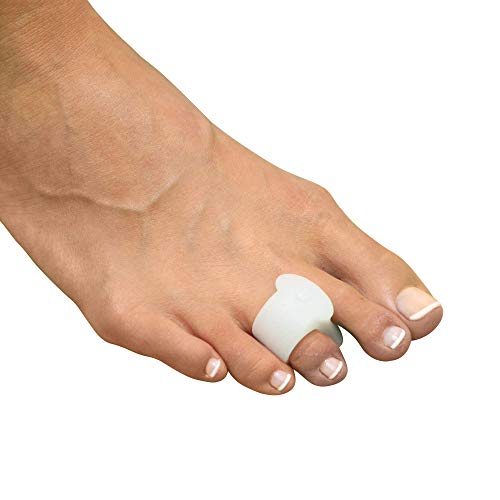 Mars Wellness Gel Toe Separator and Toe Spacers - Bunion, Hammer Toe, Overlapping Toes, Toe Spreader and Toe Corrector for Men and Women - 4 Pack - White Small