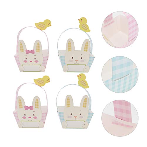 ABOOFAN 4Pcs Cestas de Ovos de Páscoa Bolsas de Festa de Páscoa Cestas de Jogos Caça Hunta Baús de T