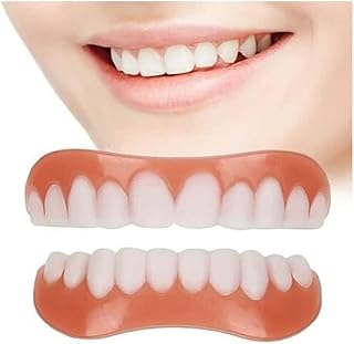 Denture Teeth Fake Teeth Fake Teeth for Missing Teeth Dentures Cosmetic Teeth for Upper and Lower Jaw Denture Kit Veneer Dentures for Women and Men
