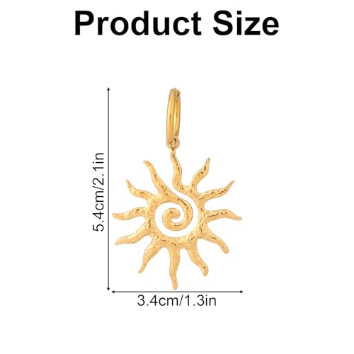 Magical Sun Pendant Necklace for Women, Dainty Sunburst Sunflower Charm Solar Pendant Necklace Elegant Statement Jewelry Gifts2