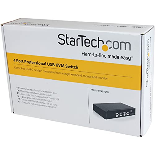 StarTech.com 4-poorts VGA USB KVM Switch met hub, VGA KVM schakelaar voor 4 pc's, desktop KVM switch met 4x USB 2.0, 1x… - Image 7