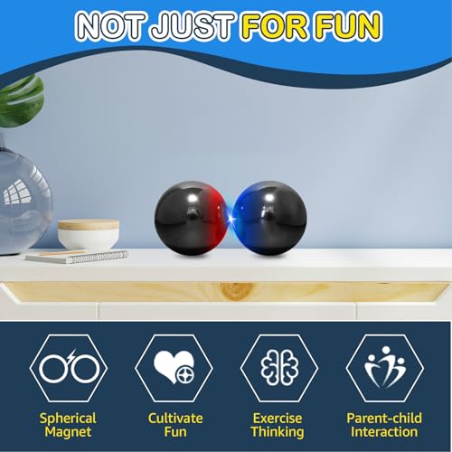 Wzone 2cm Kugel Ferrit Magnet, 20 Stück Magnetkugeln Gegen Stress für Büro Heim, Machen Sie Fan und kreativ