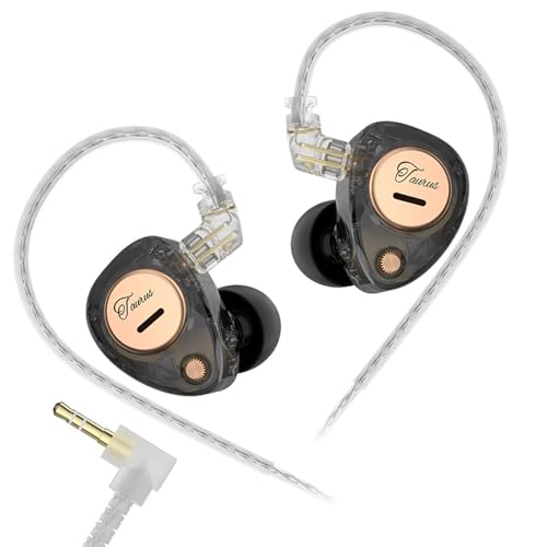 CaeorKvor Micrófonos capacitivos profesionales con sonido claro con doble controlador dinámico de alta fidelidad, auriculares intraurales con doble controlador