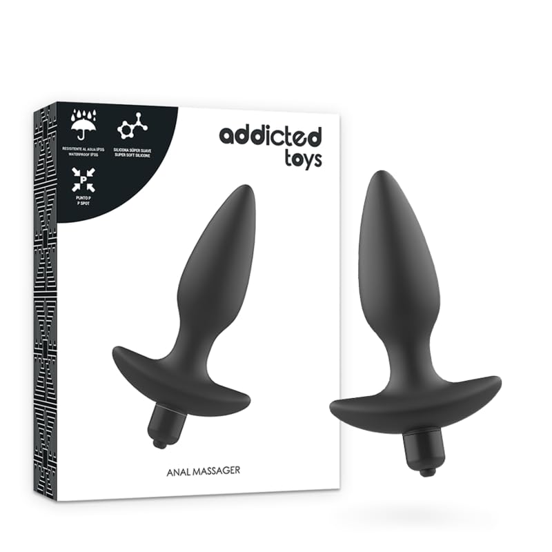 ADDICTED TOYS MASAJEADOR PLUG ANAL CON VIBRACIÓN NEGRO