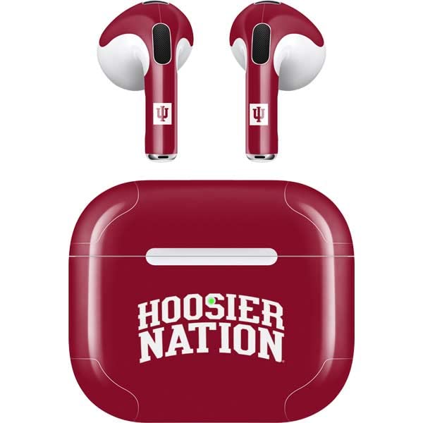 Skinit Decal Audio Skin Compatible with Apple AirPods (3rd Gen, 2021) - Officially Licensed Hoosier Nation Design