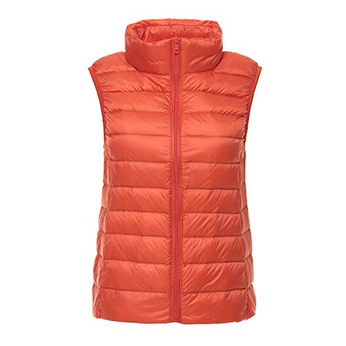LAEMILIA Gilet Duvet Femme Doudoune sans Manche Col Roulé Grande Taille Veste Légère Automne Hiver Blouson Casual Compressible avec Sac de Rangement Couleur...