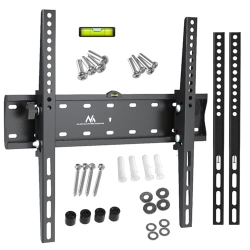 Maclean MC-665 - Soporte Fijo de Pared para Pantalla LCD LED TV (32-75", 40kg, VESA) Color Negro Nivel Incorporado