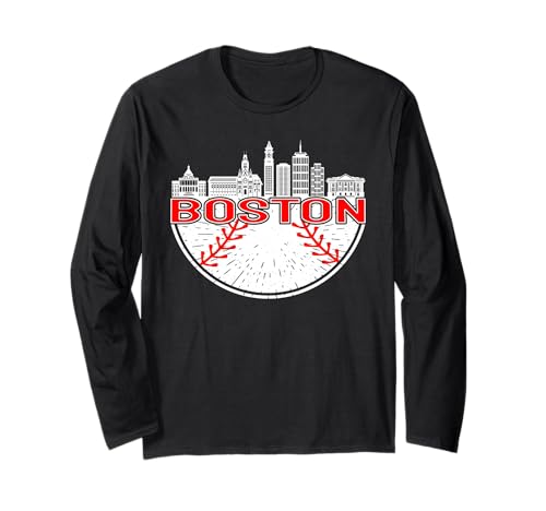 Vintage Style Boston Baseball for Women and Men Long Sleeve T-Shirt