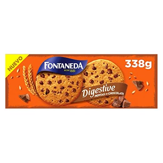 Fontaneda Digestive Galletas con Pepitas de Chocolate con Leche 338g